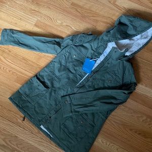 Brand new Olive green Utility jacket with a fleece lining